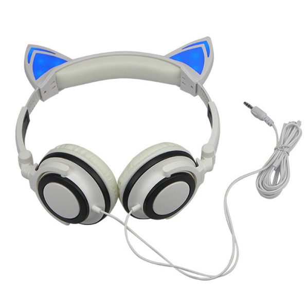 Cat Ear Headphones White