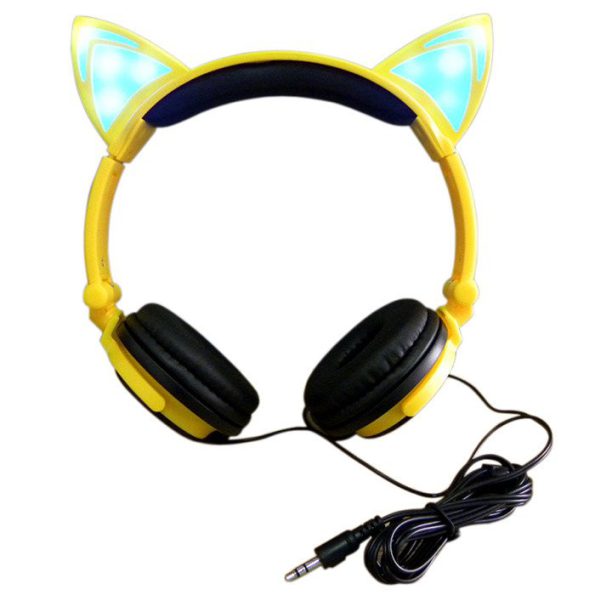 Cat Ear Headphones Yellow