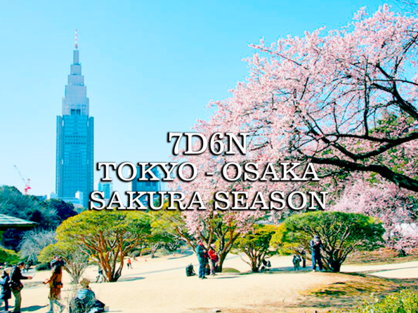7D/6N Japan Tokyo Osaka with Theme Park “Sakura Season”