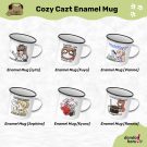 Cozy Cazt Enamel Mug